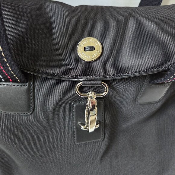 Cole Haan Purse Black Nylon Satchel Tote Travel Packable Handbag - Picture 2 of 11